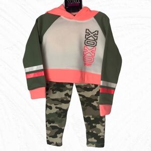 NWT XOXO Sport 3 Piece Sparkly Camouflage Outfit